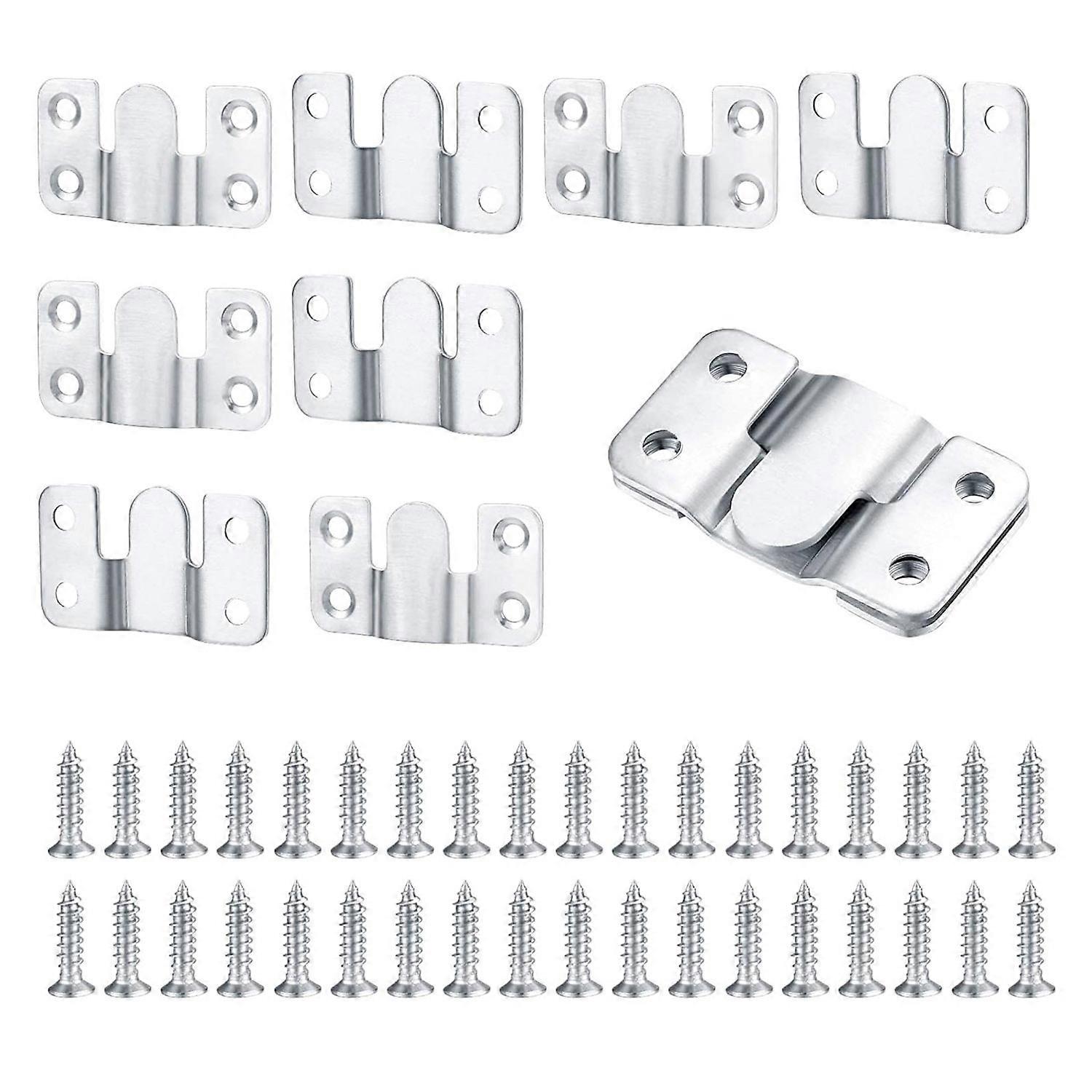 10 Edelstahl-bilderrahmenhalterungen, Wandhaken, Edelstahl-set