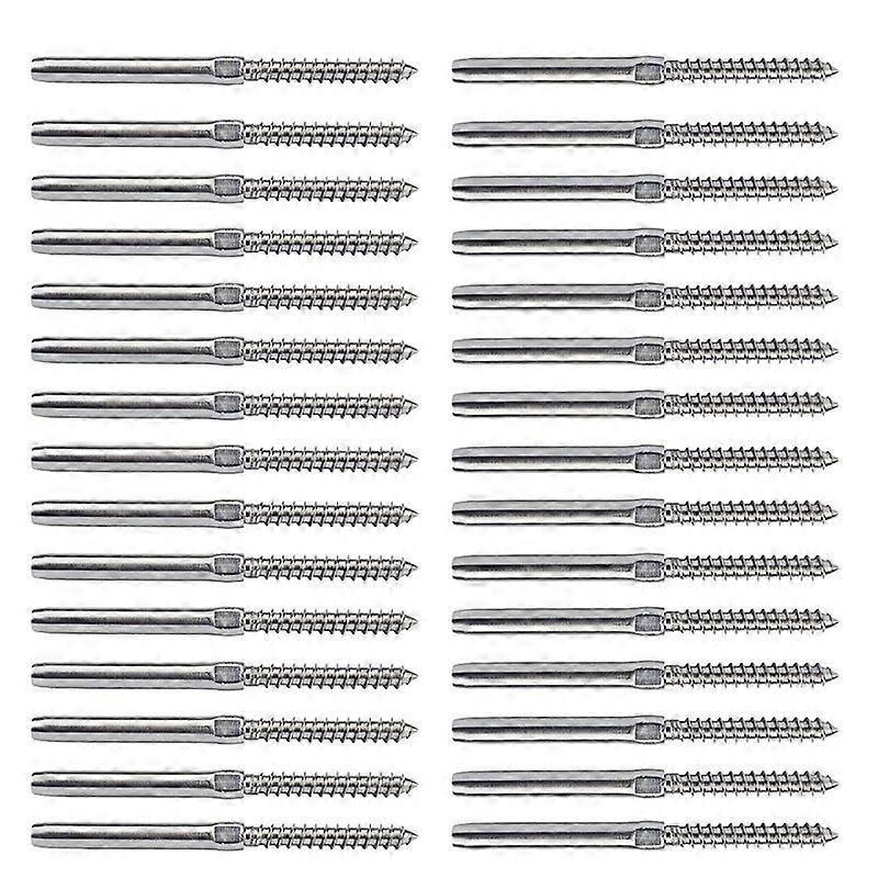 30 Stück Linke Und Rechte Ösen-holzschrauben Für 1/8-zoll-kabel, Befestigungsmaterial, 30er-packung