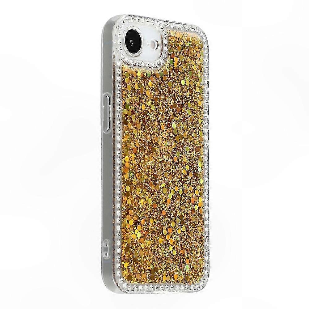 Glitzernde Tpu-hülle Mit Strassrand Für Die 16. Klasse, Glänzende Paillettenhülle, Dünner Und Langlebiger Schutz, Glamouröses Design, Präzise Größe Für Die 16. Klasse, Elegantes Geschenkaccessoire, 1