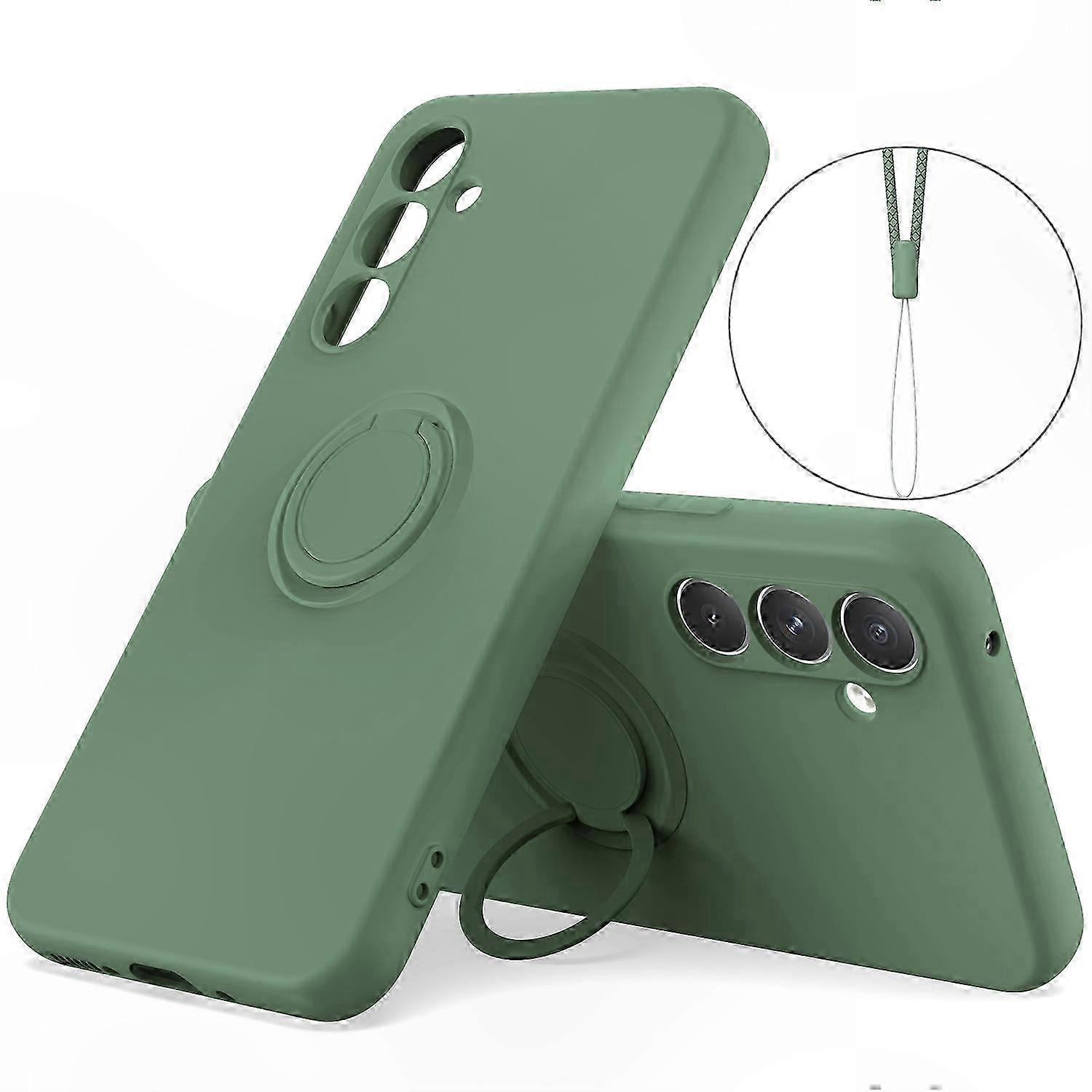 Flüssigsilikon-handyhülle Mit Handschlaufe Und Integriertem Ständer Für Galaxy S24, Weiche, Rutschfeste Hülle Mit Ständer, Schlanker Und Leichter Schutz, Praktisches Accessoire Für Den Täglichen Gebra