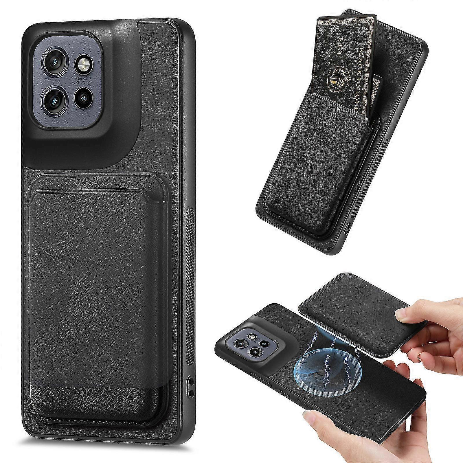 Retro-hülle Aus Leder Und Tpu Für 5g-smartphones, Abnehmbare Hülle Mit Kartenhalter