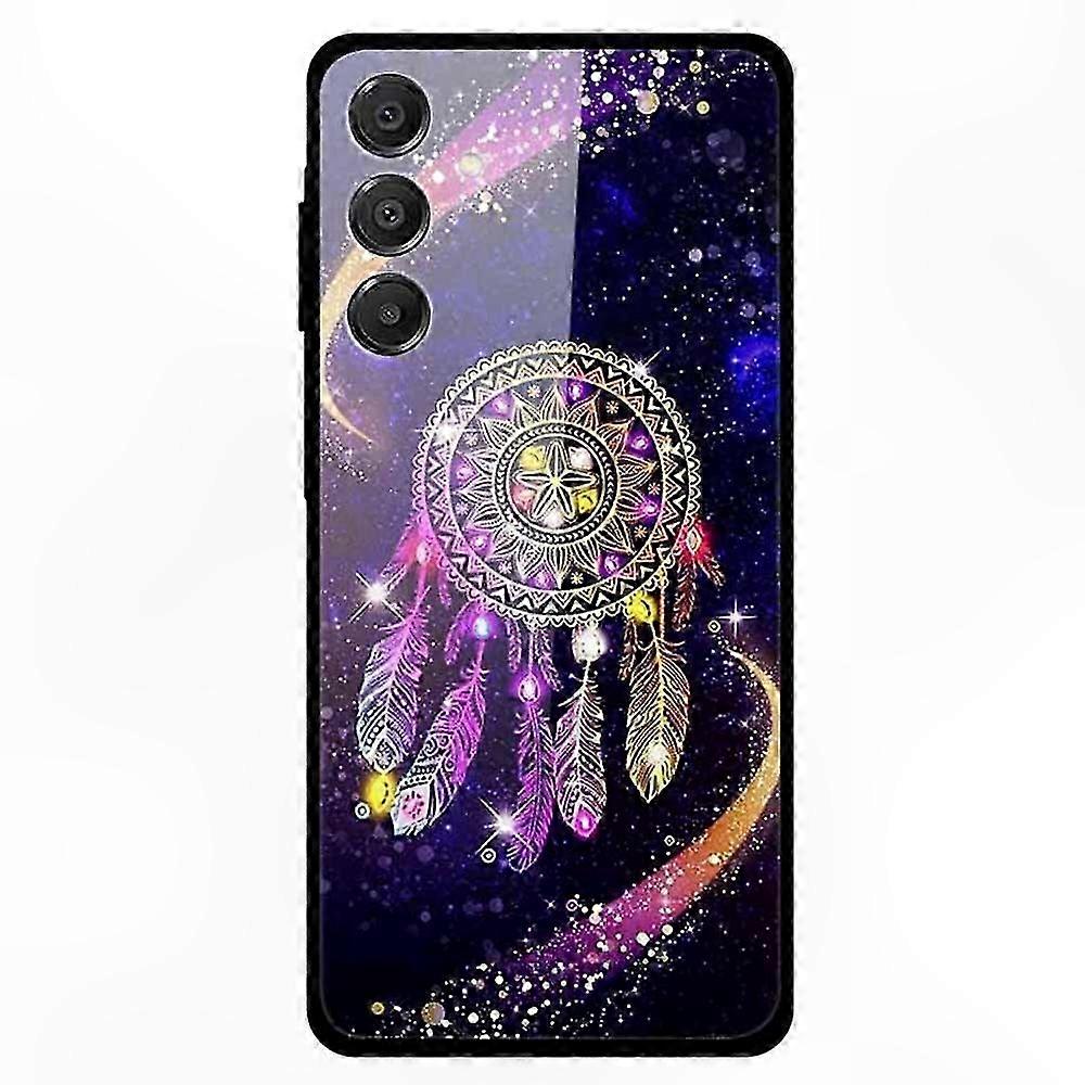 Schutzhülle Aus Gehärtetem Glas Für Galaxy A16 5g/4g Mit Aufgedrucktem Muster, Extrem Widerstandsfähiger Rückseitenschutz, Schlanke Und Leichte Hülle, Kratzfeste Beschichtung, Kompatibel Mit Samsung A