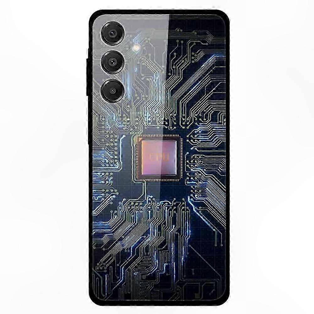 Schutzhülle Aus Gehärtetem Glas Mit Aufgedrucktem Muster Für Galaxy A16 5g/4g, Extrem Widerstandsfähiger Rückseitenschutz, Schlanke Und Leichte Hülle, Kompatibel Mit Allen Modellen, Elegantes Finish.