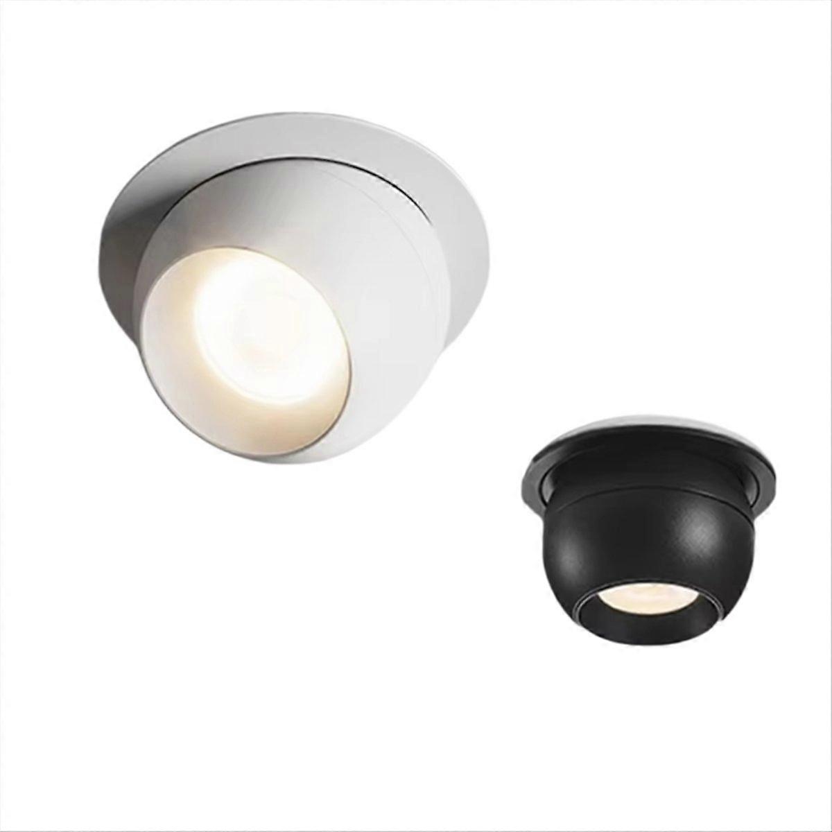 Einbau-dreh-led-strahler Mit Blendschutz, Verstellbarer Cob-strahler, Schwarze Ausführung, Ideal Für Akzentbeleuchtung, 4er-pack