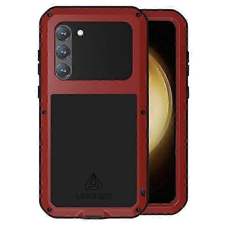 Love Mei Hülle Für Galaxy S23+: Schützende Silikon- Und Metallhülle, Stoßfest, Mit Displayschutzfolie Aus Gehärtetem Glas