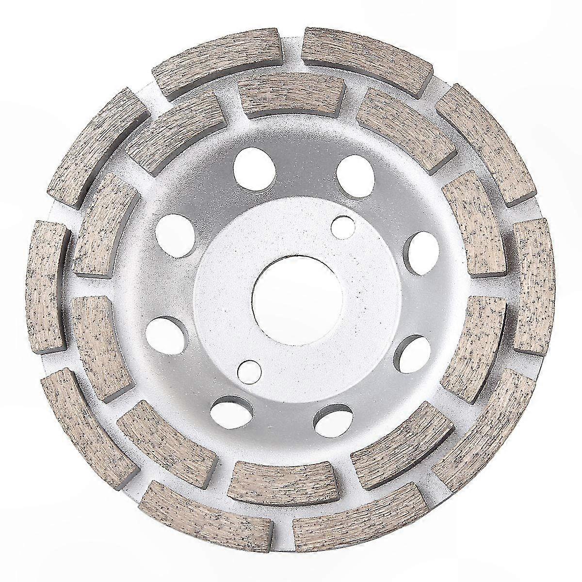 Doppelreihige Diamantschleifscheibe, 125 X 22,23 Mm / 4,92'' X 0,87'', Für Beton, Marmor, Granit, Stein Und Zement, Oberflächenvorbereitung
