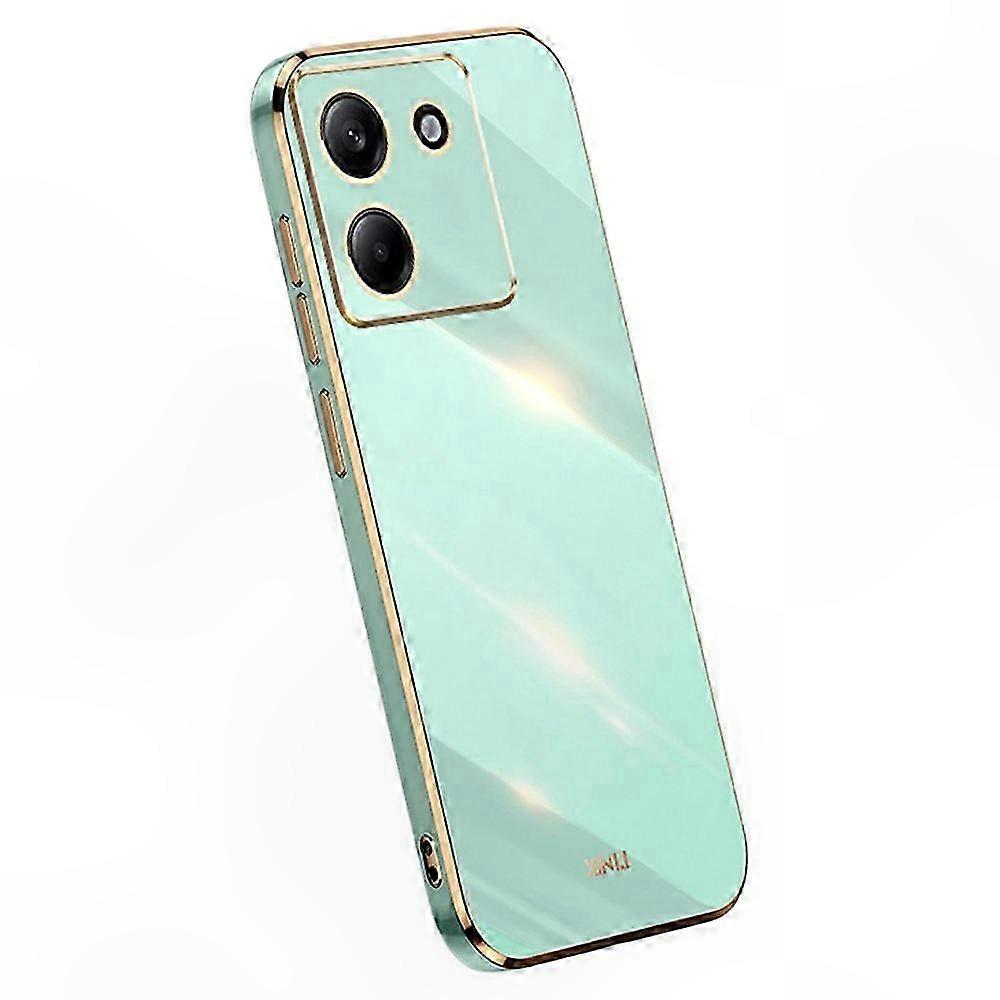 Cyanfarbene Tpu-hülle Für Poco M7 Pro 5g, Galvanisierter Rahmen, Schlanker Und Stoßfester Schutz, Robuste Und Flexible Hülle, Perfekte Kompatibilität, Elegantes Handy-accessoire.