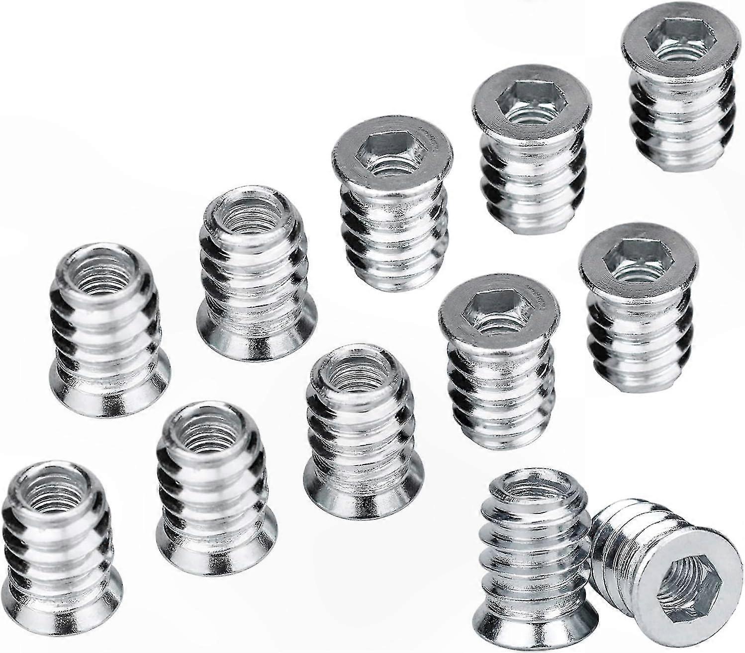 Packung Mit 100 Senkschrauben M6x15 Mm, Innensechskant-gewindeeinsätzen, Professionelles Set Für Die Möbelmontage