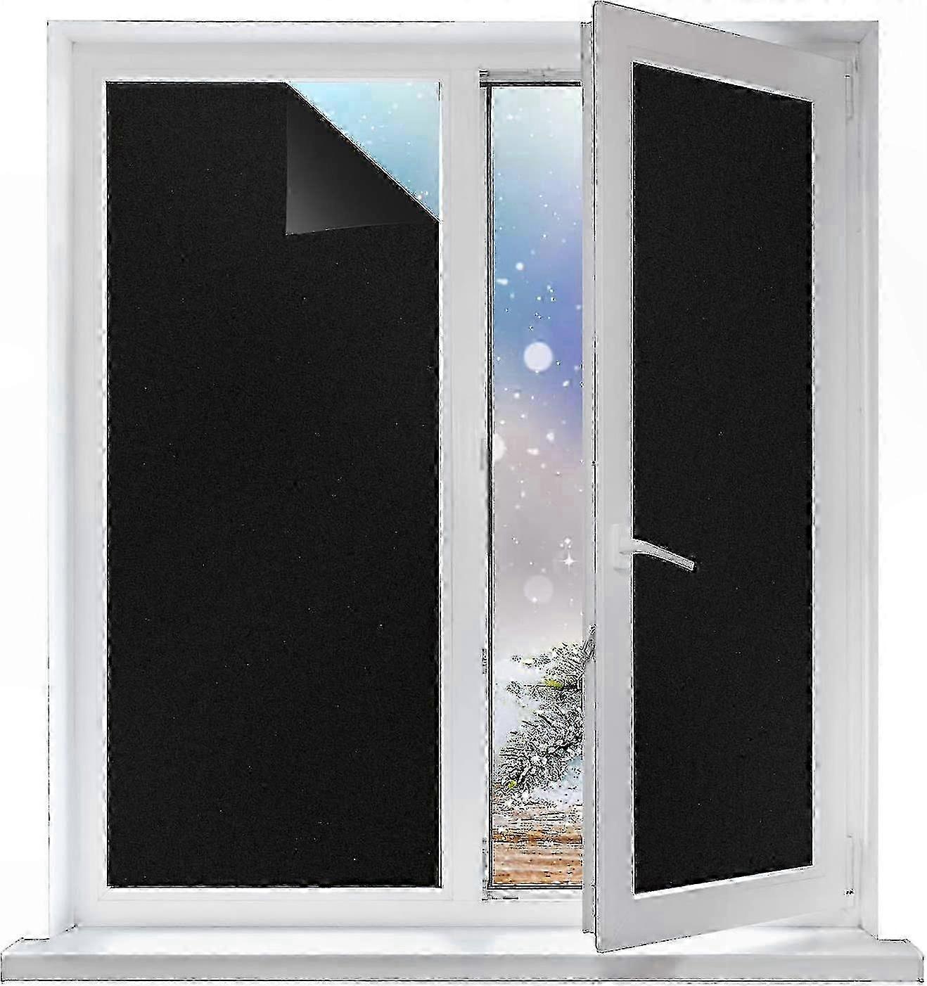 Sichtschutzfolie Für Fenster, Verdunkelt Den Raum Für Schlafzimmer, Badezimmer, Küche Und Büro, 44,5 X 200 Cm, Klebstofffrei, Einfach Zu Montieren