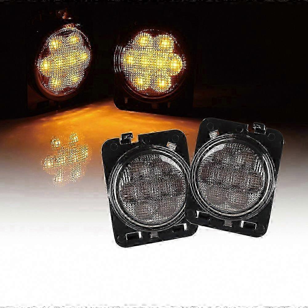 Gelbe Led-blinker Vorne Für Jeep Wrangler Jk 2007-2017, Seitenmarkierungsleuchte, Austauschset