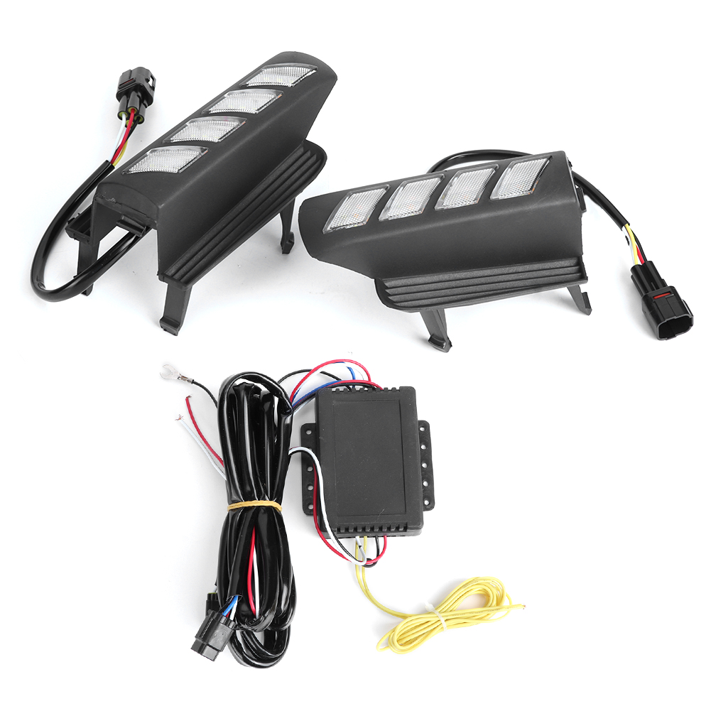 2 Stück Zweifarbige Tagfahrlichter Ip67 Anti-halter, Kompatibel Mit Toyota Prado 120 Fj120 Lc120 2003-09