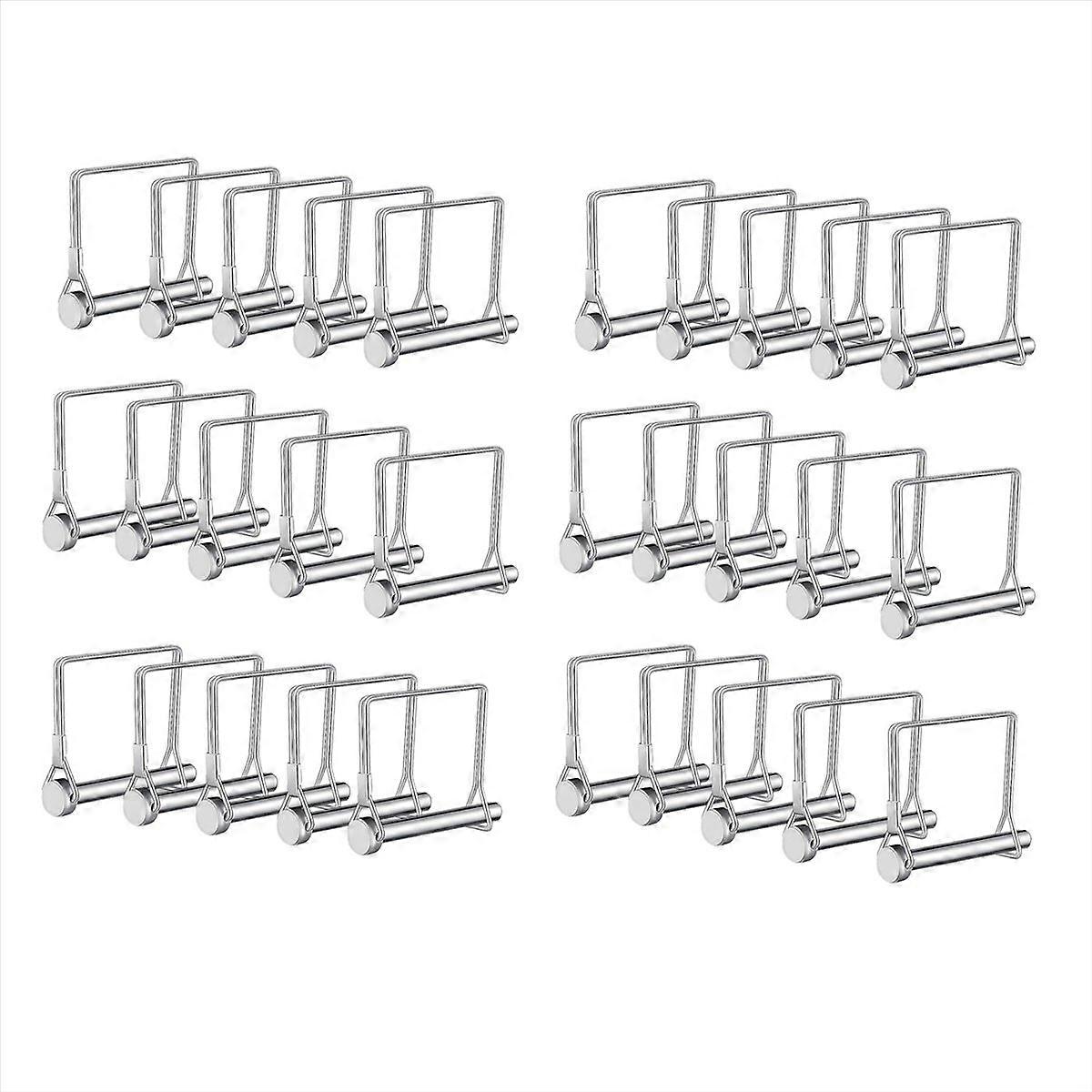 30-teiliges Kupplungsverriegelungsset, 1/4"-zapfwellen-sicherheitsbolzen, Anhängerverriegelungsbolzen, Hochbelastbare Befestigungsbolzen