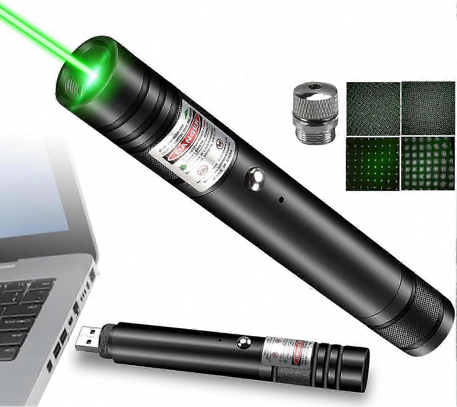 Edc 2025 Stiftlampe Mit Grünem Laserpointer, Wiederaufladbare Led-taschenlampe, Mini-multifunktionslampe, Leistungsstarke Beleuchtung, Usb-aufladung, Für Den Täglichen Gebrauch