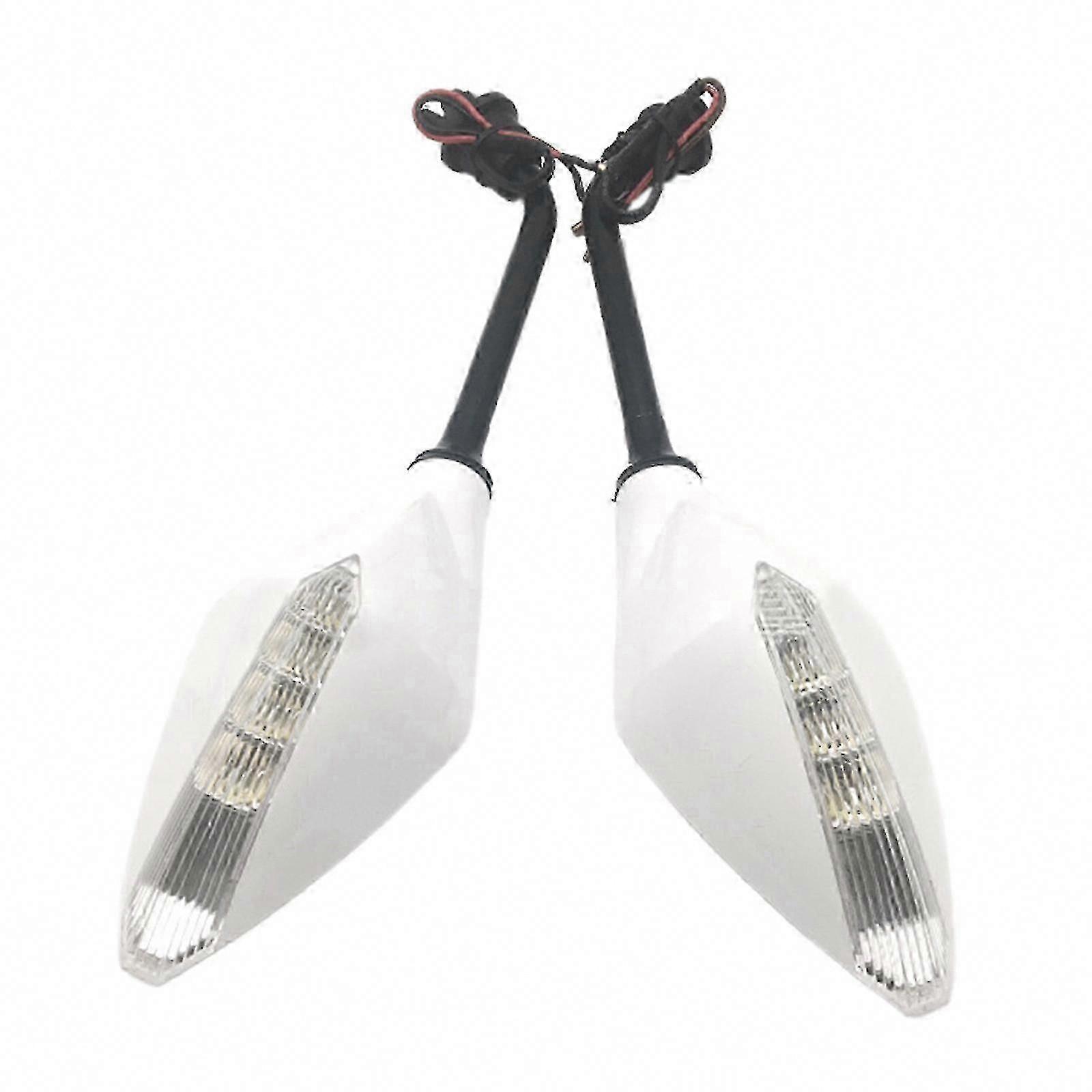 Motorrad-seitenspiegel Mit Led-blinkern, 2er-set, Für Roller Und Mopeds
