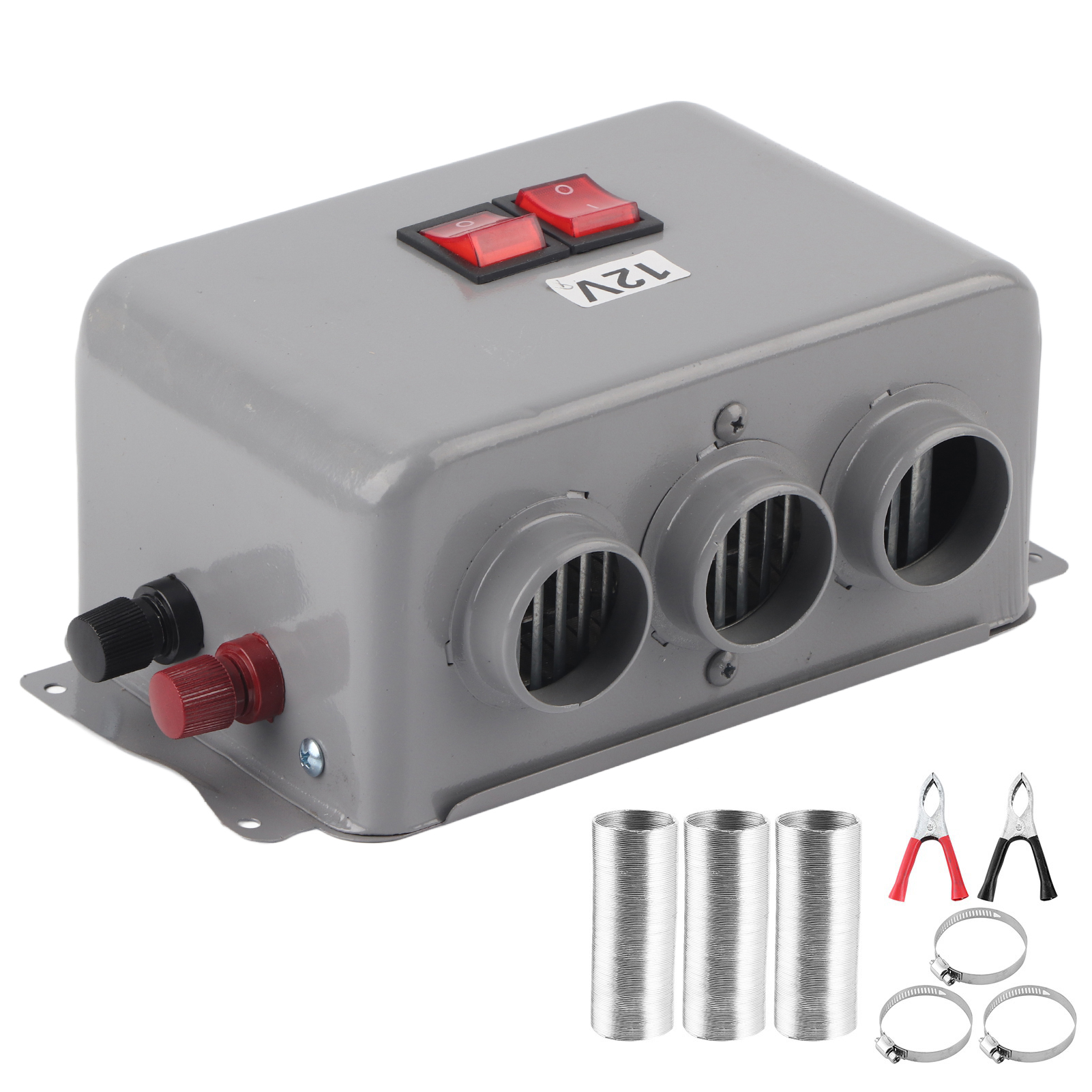 Kompakte 12-v-autoheizung Mit 3 Löchern, 600–800 W, Schnelles Aufheizen Im Winter, Leise Windschutzscheibenenteisung
