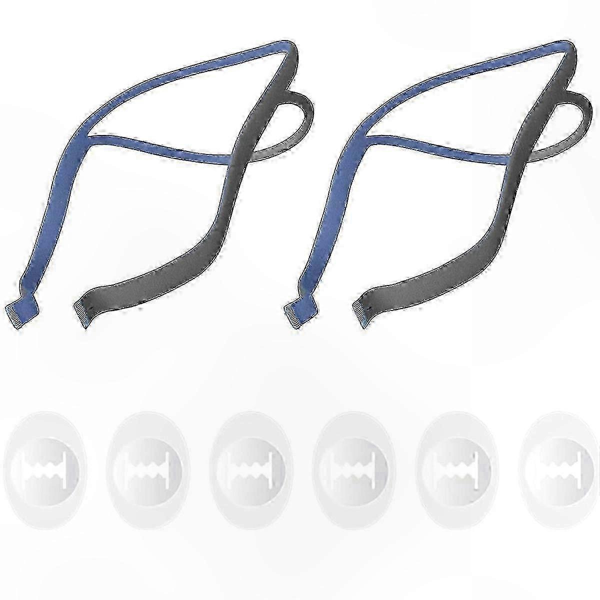Ersatz-kopfband Für P10 Nasenmaske, 2er-pack, Verstellbare Cpap-maske, 6 Positionen, Komfortzubehör, Austauschbares Kopfband