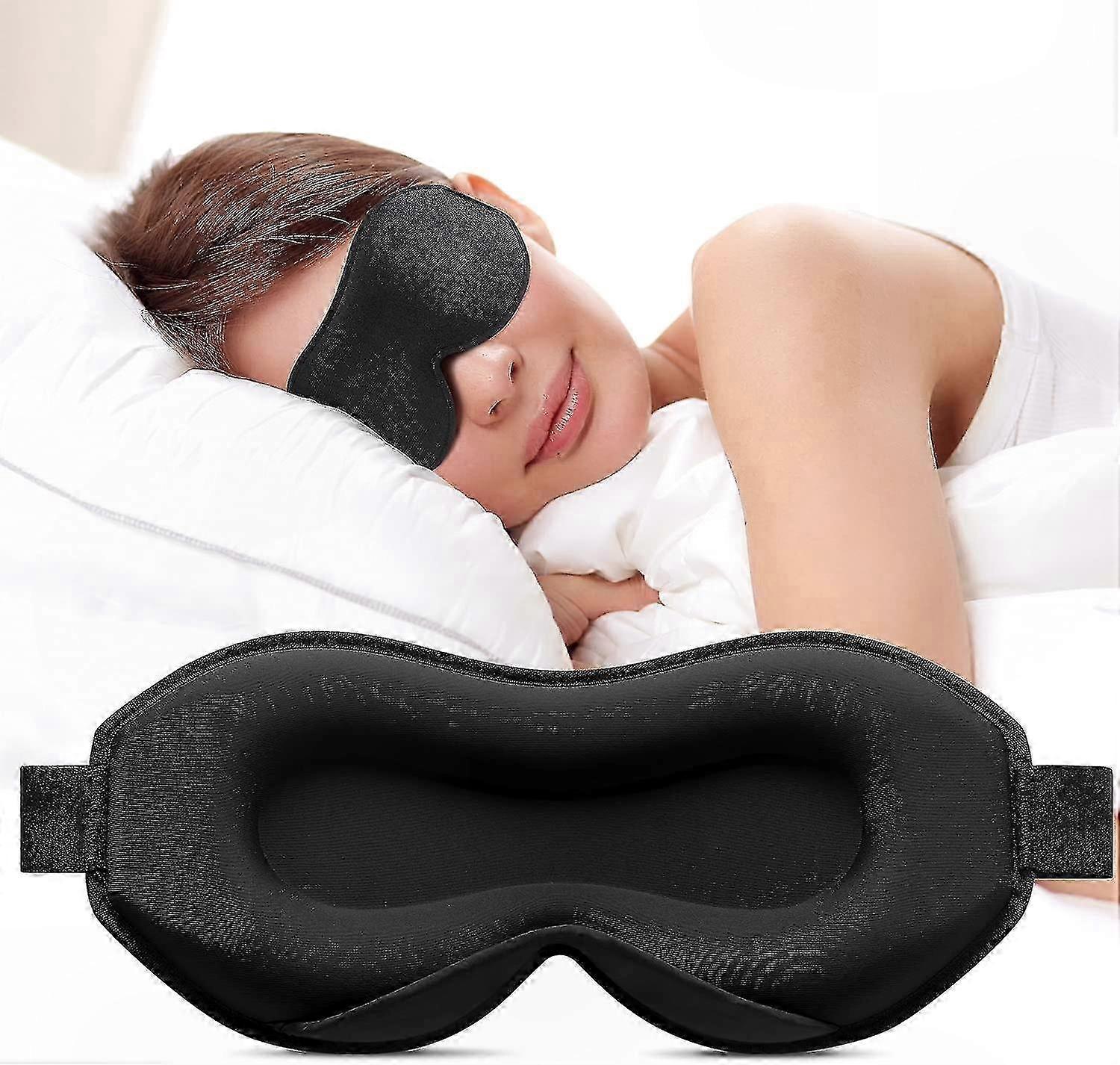 3d-seidenschlafmaske, Verstellbares Kopfband Für Seitenschläfer, Reisen Und Yoga, Universelle Ergonomische Augenmaske