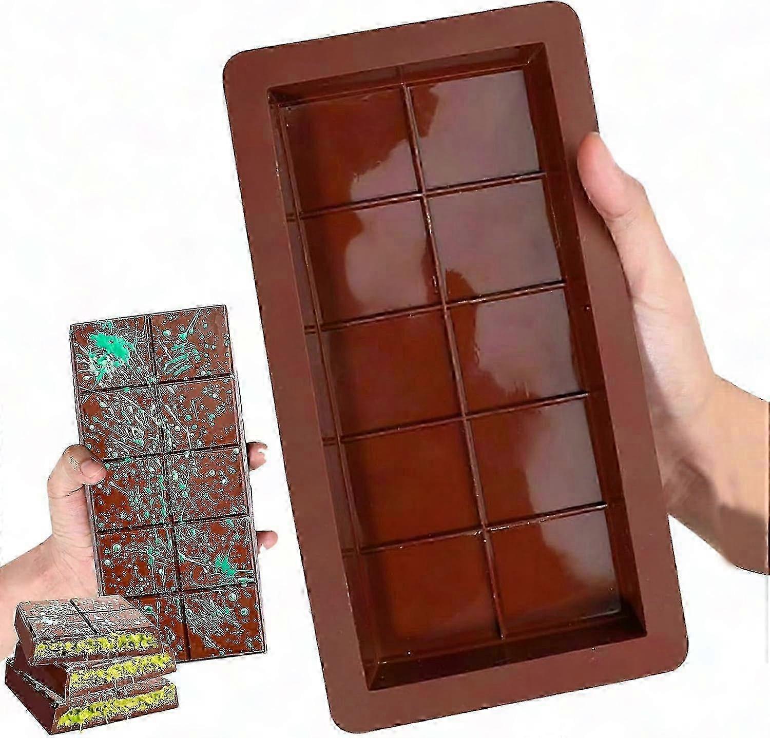 Silikon-schokoladenform, 1 Stück, Tiefe Form Für Schokoladentafeln, Ideal Für Süßwaren Und Pralinen, Hausgemachte Schokoladenherstellung, Flexibles Und Langlebiges Backwerkzeug.