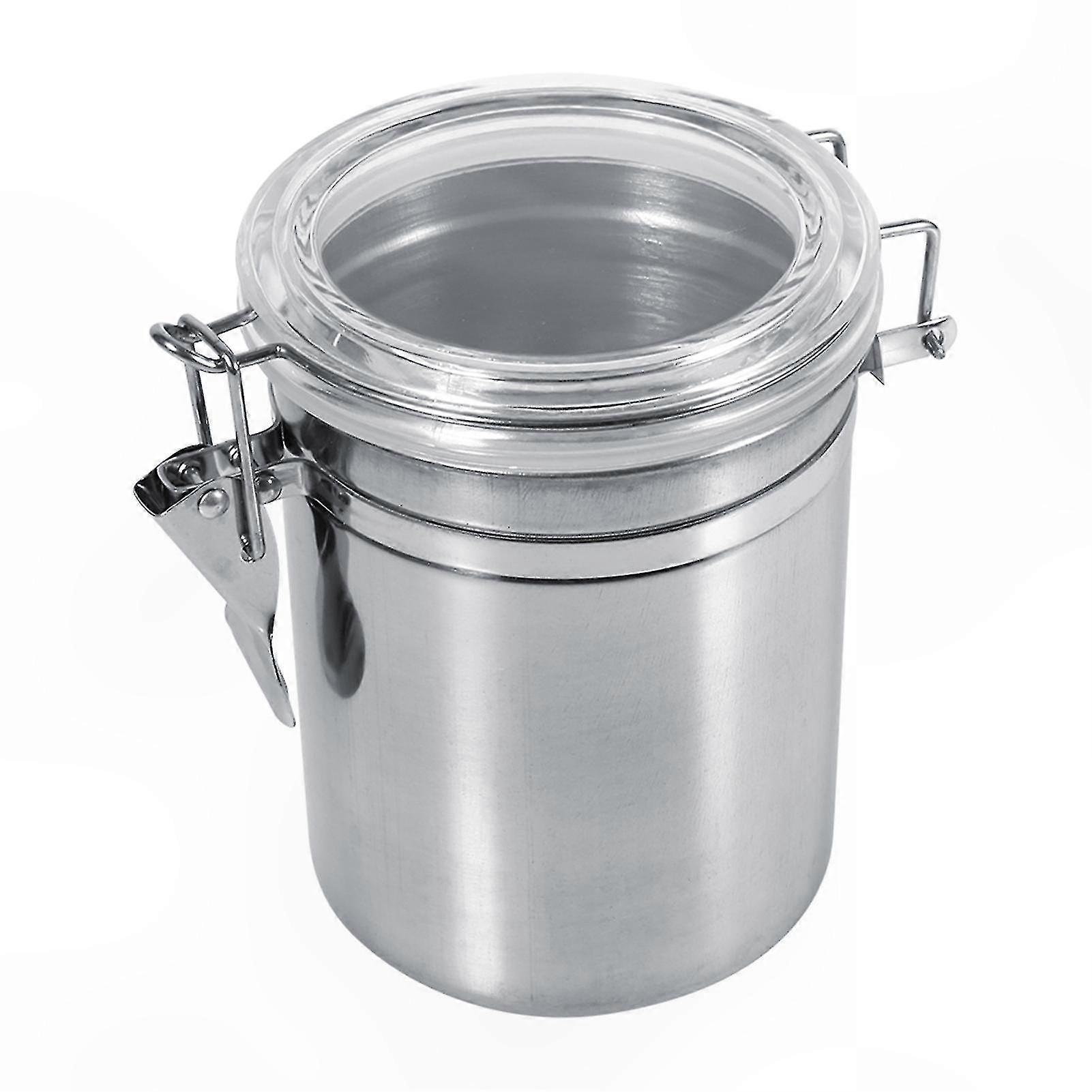 Großer Edelstahlbehälter Zur Aufbewahrung In Der Küche, Ideal Für Zucker, Tee Und Kaffeebohnen.