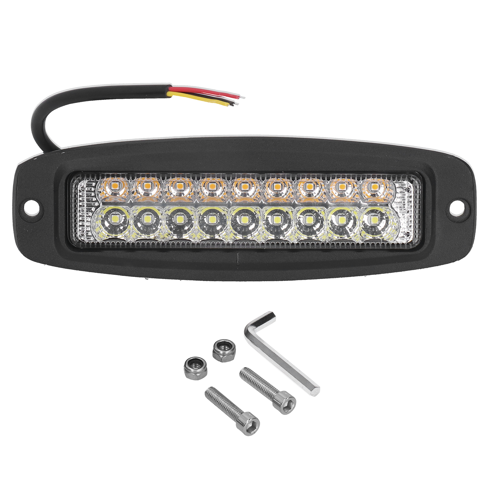 18-w-led-warnleuchten Mit 2800 Lm, Gelb/weißes Licht, Einstellbare Farbe, Wasserdicht Nach Ip67 Für Jeep, Lkw Und Suv