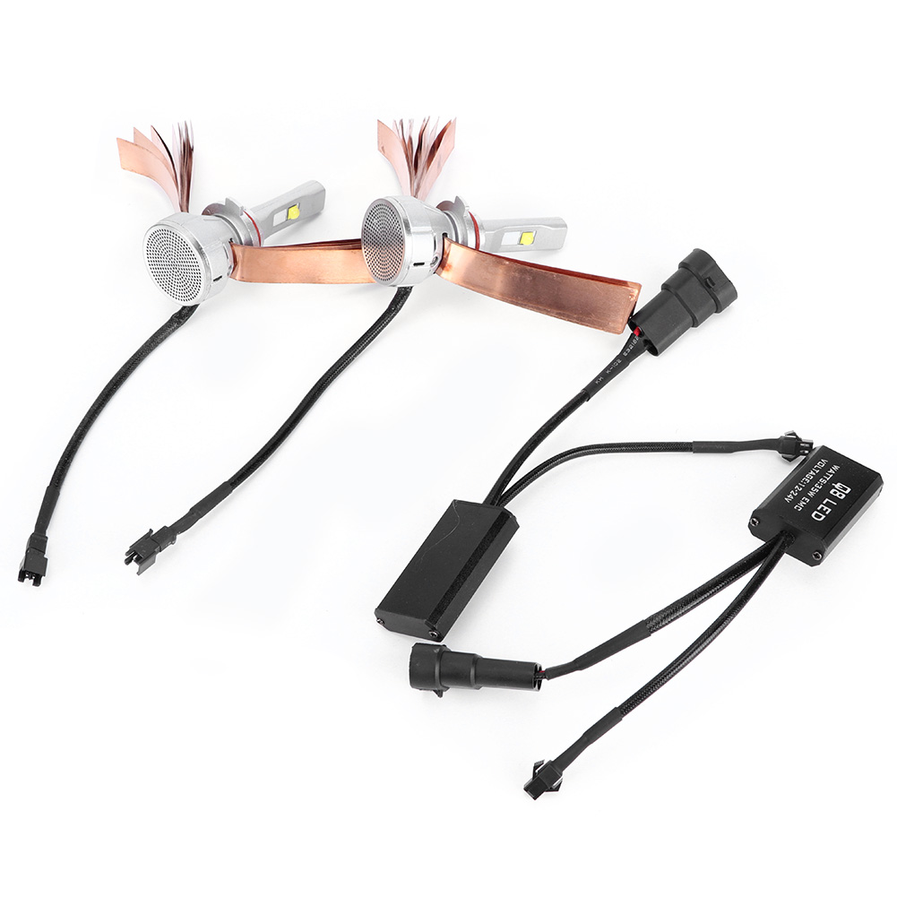 2 Led-autolampen 9006 6000k 800lm, Doppelte Wärmeableitung, 12v Mini-autoscheinwerfer, 2er-pack