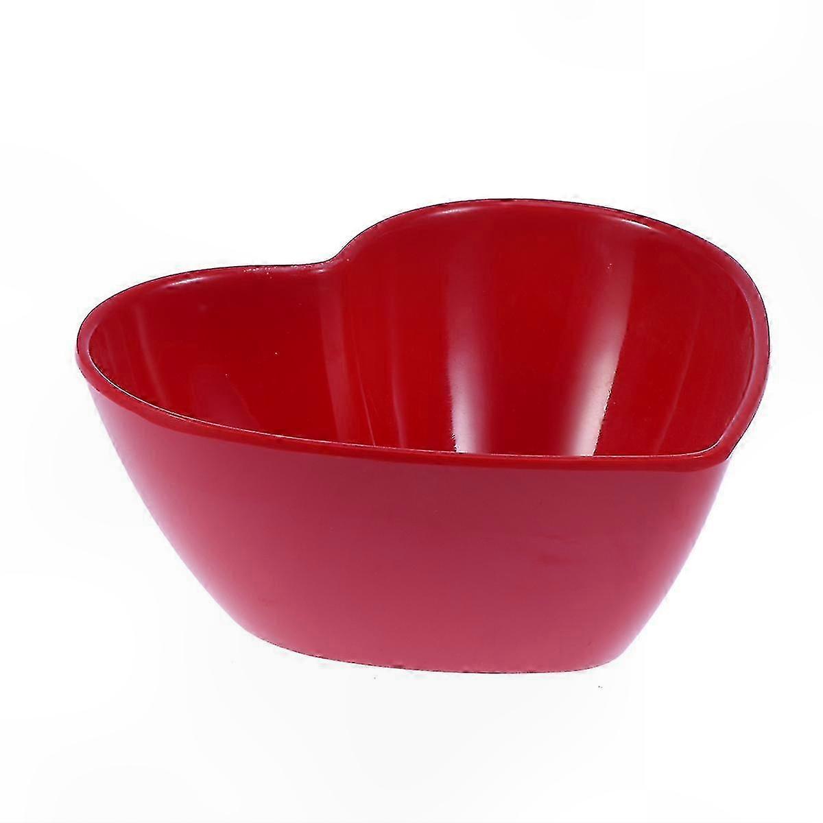Herzförmige Salatschüssel, Robustes Melamin, Ideal Für Pasta, Desserts, Soßen Und Zur Aufbewahrung, 2er-set, Verschiedene Farben, Für Den Täglichen Gebrauch.