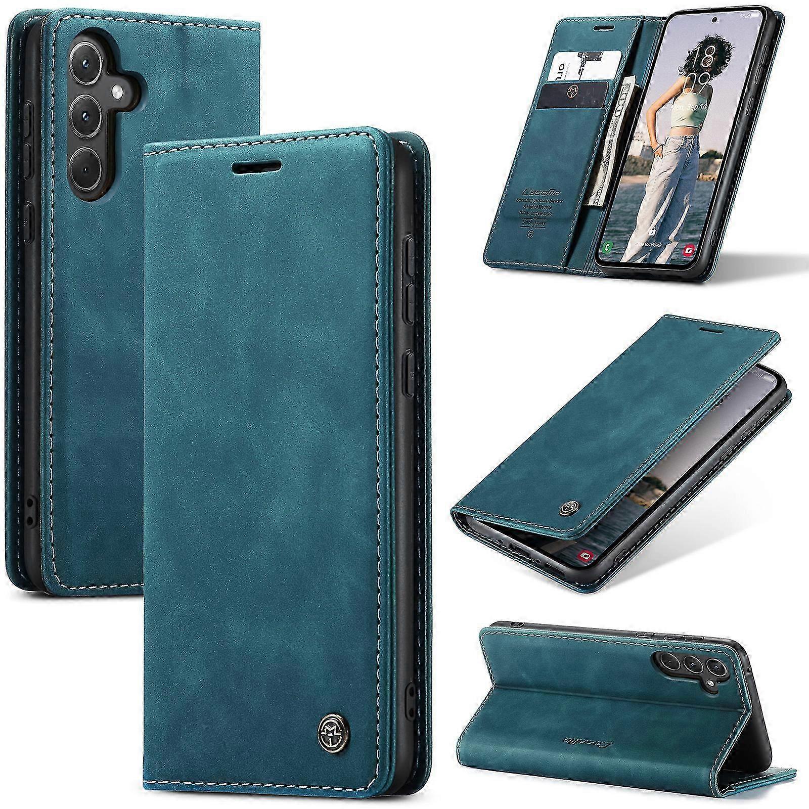 Lederhülle Für Galaxy A36 5g Mit Kartenhalter Und Ständer - Hochwertige, Robuste Und Elegante Schutzhülle, Multifunktionale Klapptasche, Widerstandsfähige Verarbeitung, Kompatibel Mit Kabellosem Laden
