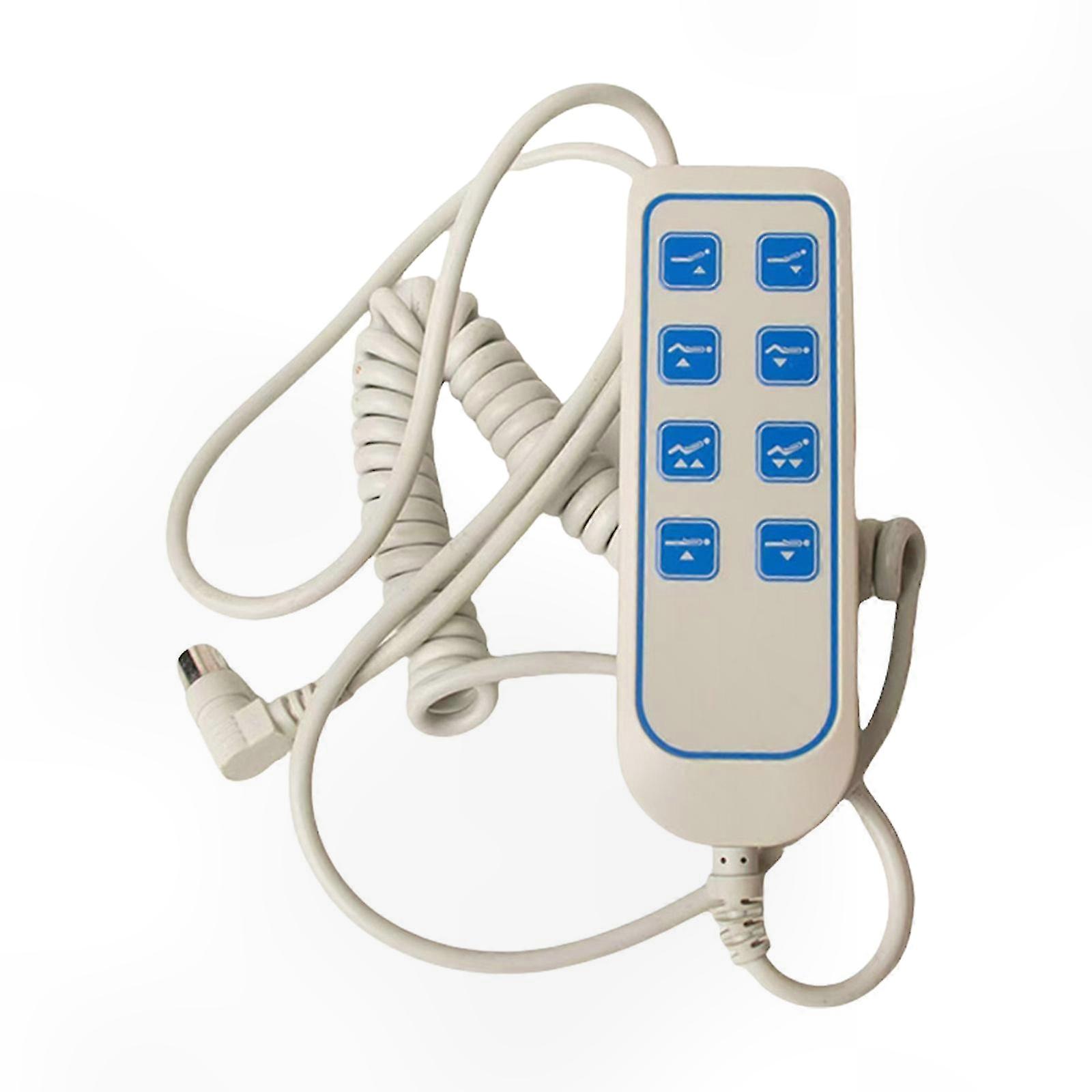 Ersatzfernbedienung Für Elektrische Betten Mit 8-poligem Stecker, Manuellem Tastenbedienfeld, Kompatibel Mit Verstellbaren Betten, Funktionaler Steuereinheit.