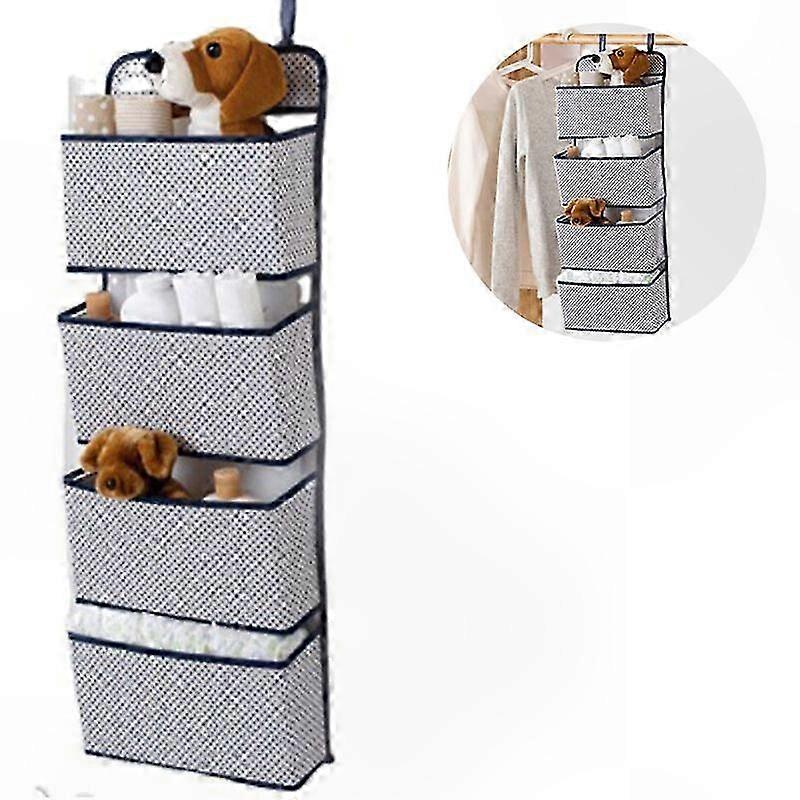 Faltbares Aufbewahrungsregal Mit 4 Taschen Und 2 Haken, Wandorganizer Oder Tür Für Handtücher, Windeln, Spielzeug Im Kinderzimmerschrank