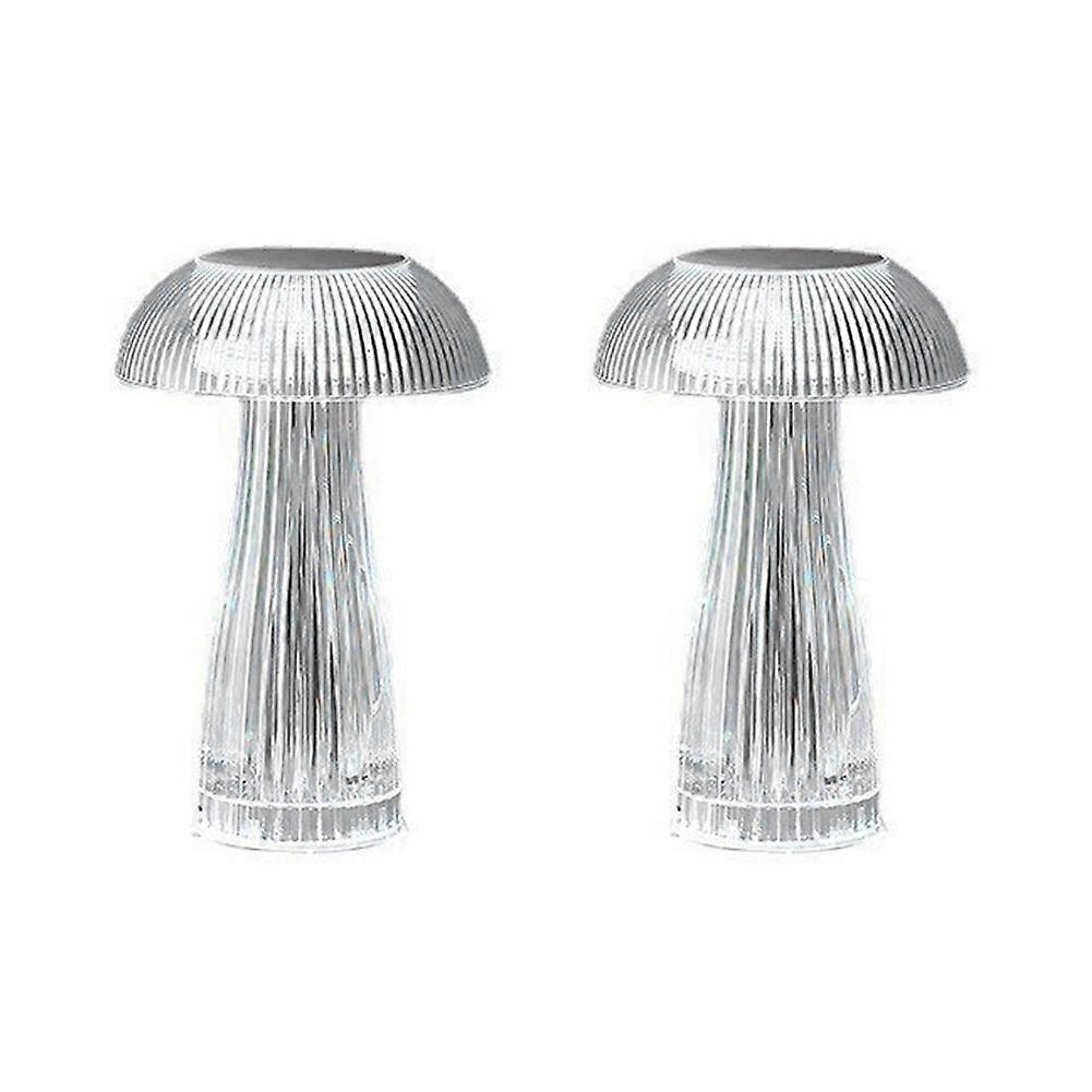 Transparente Pilz-leuchtlampe Fürs Schlafzimmer, Dekoratives Nachttischlicht, Glas-nachtlicht, Süße Geschenkidee