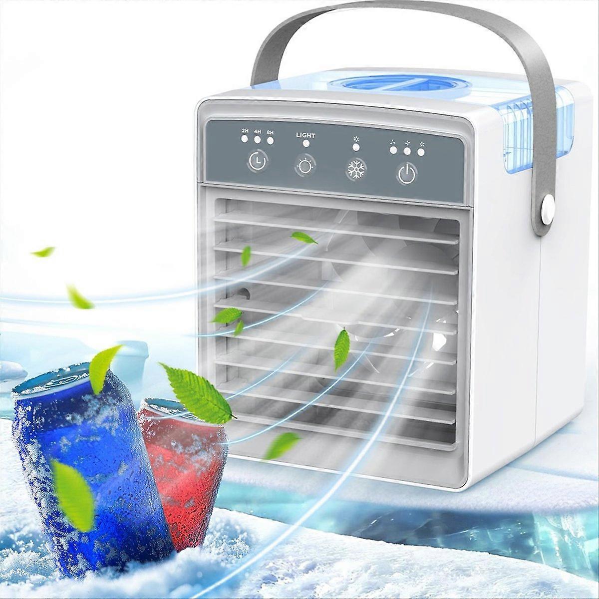 Verdunstungsluftkühler Mit Sprühfunktion, Tragbarer 3-in-1-ventilator, Wasserkühlung, Für Den Innen- Und Außenbereich Geeignet, Leise Und Energieeffizient