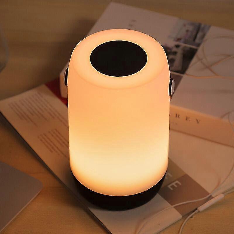Tragbare Led-nachttischlampe Mit Einstellbarer Helligkeit, Warmem Licht Fürs Schlafzimmer, Gewicht 340 G, Kompaktes Design.