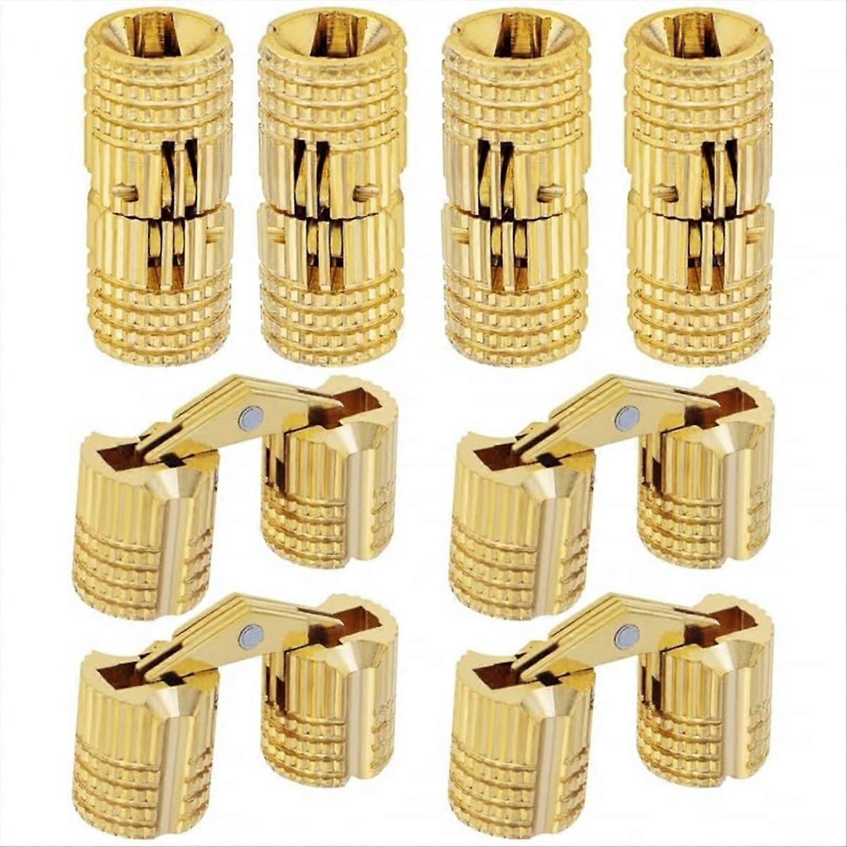 10 Mm Verdeckte Messingscharniere, 8er-packung Für Handgefertigte Schmuckkästchen Und Kreative Diy-projekte