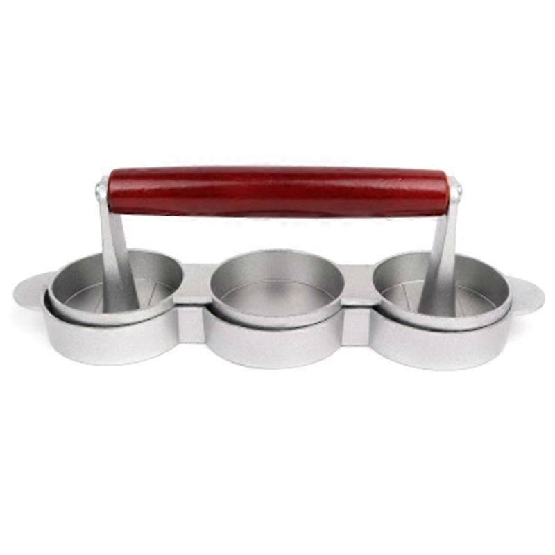 Mini-hamburgerpresse Mit 3 Schlitzen, Antihaftbeschichtete Form Für Kleine Hamburger-patties, 3er-set, Praktisches Küchenutensil