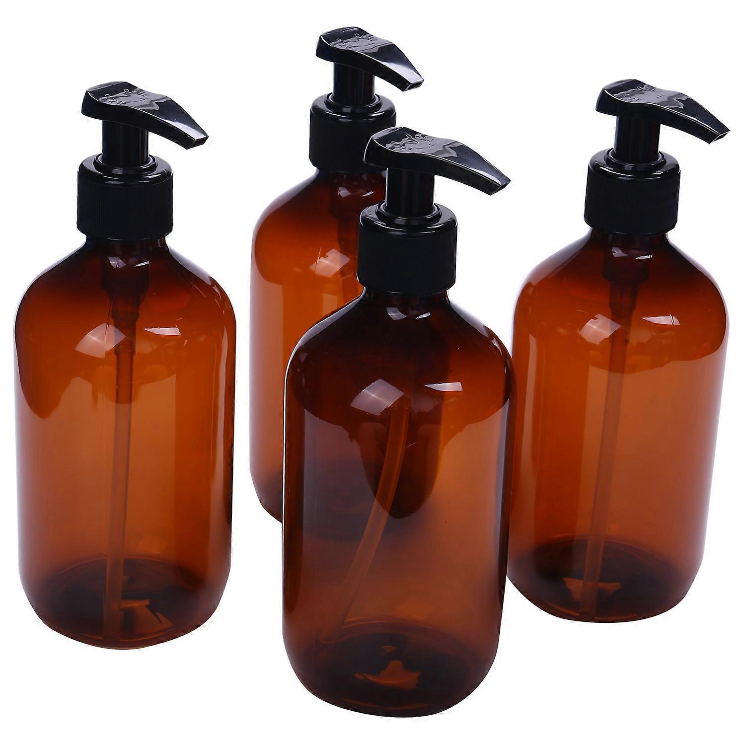 4 X 500-ml-pumpflaschen Für Shampoo, Duschgel Und Kosmetik – Flüssigspender Fürs Badezimmer, Robuste Und Wiederverwendbare Flaschen