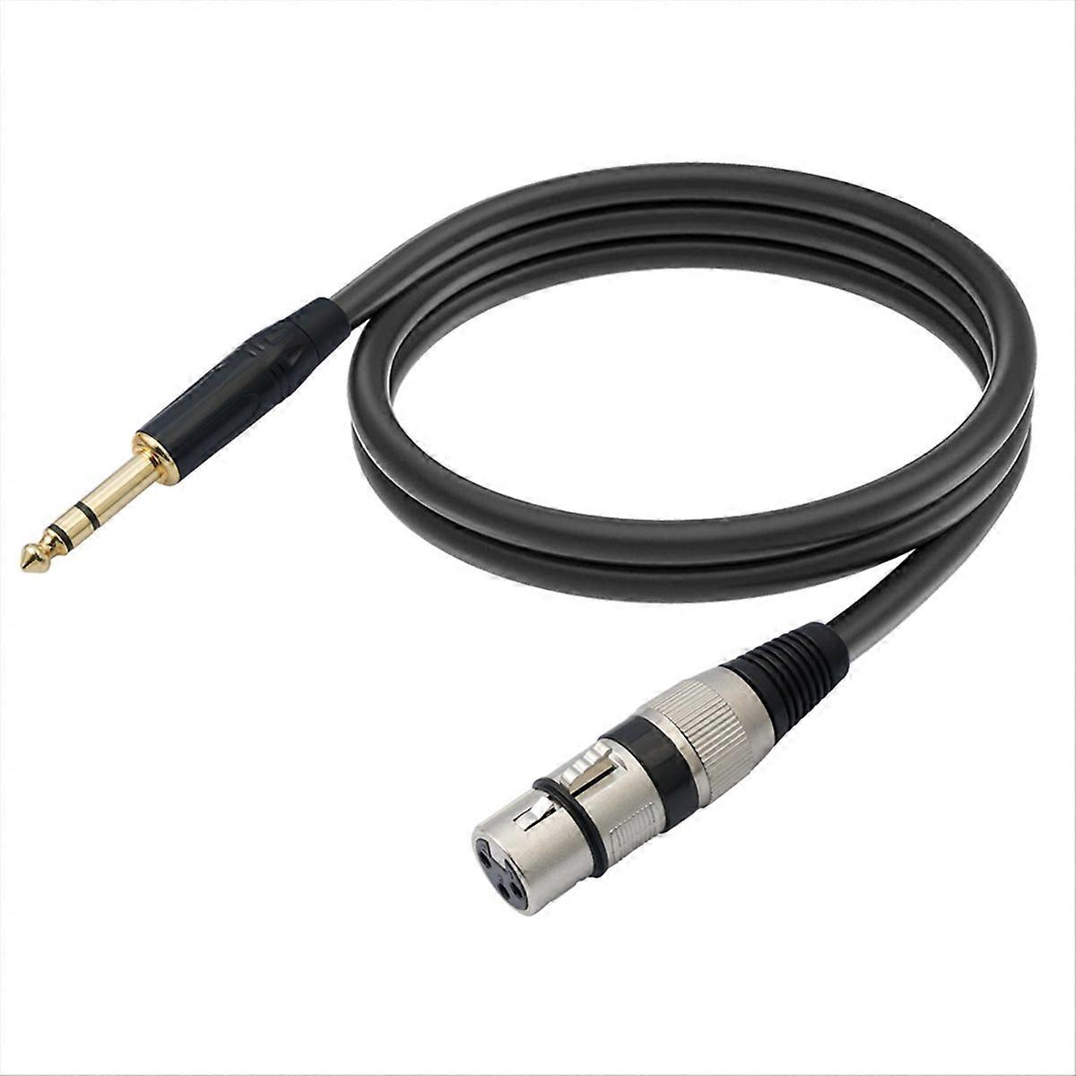 3-poliges Xlr-buchse Auf 6,35-mm-klinkenstecker-mikrofonkabel, Professionelles Audiokabel Für Lautsprecher, Mischpult Und Konsole, Flexible Länge, Robuster Stecker, Studio- Und Bühneneinsatz