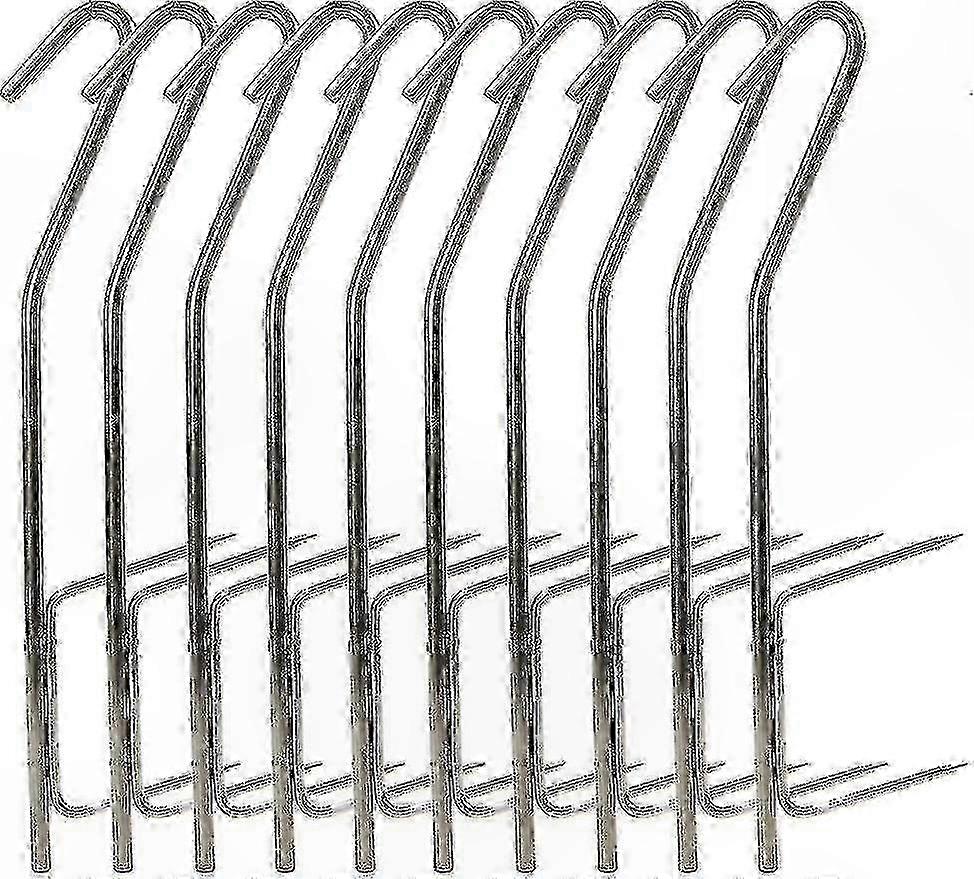 Set Mit 10 Robusten Metall-räucherhaken Für Grill Und Barbecue – Ideal Zum Zubereiten Von Fisch Und Fleisch