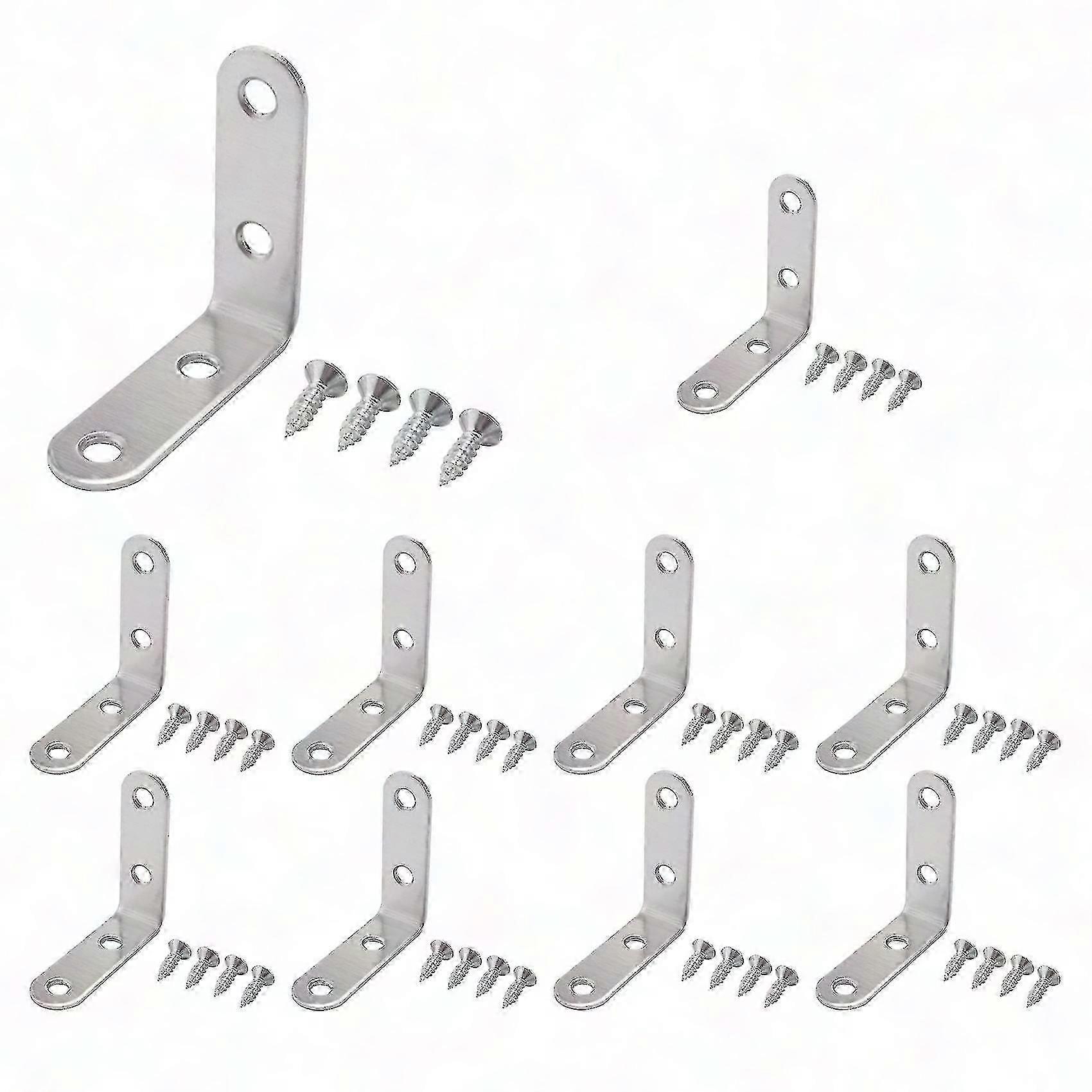 Hochbelastbarer L-förmiger Befestigungswinkel 50x50 Mm, 10er-packung Mit Schrauben, Wandhalterung Für Regale Und Gestelle, Verstärkter Dekorativer Winkel