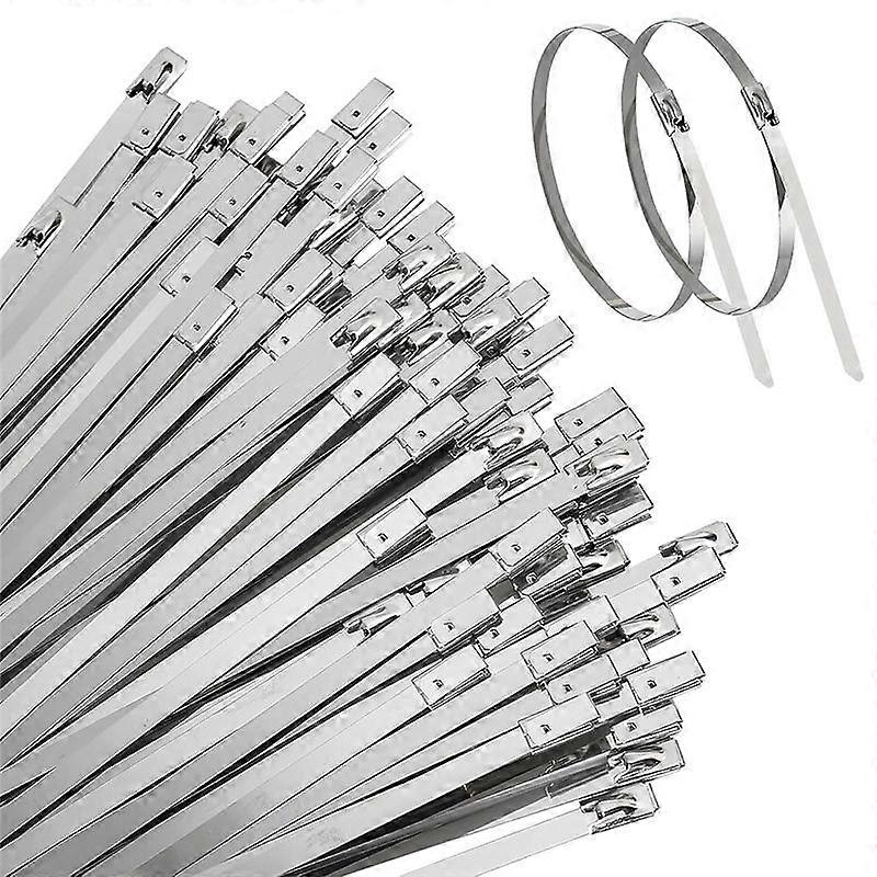 Selbstsichernde Kabelbinder Aus Edelstahl, Robuste Metallkabelbinder Mit Schnellverschlüssen, Hochfeste Kabelbinderpackung Für Dauerhafte Befestigung.