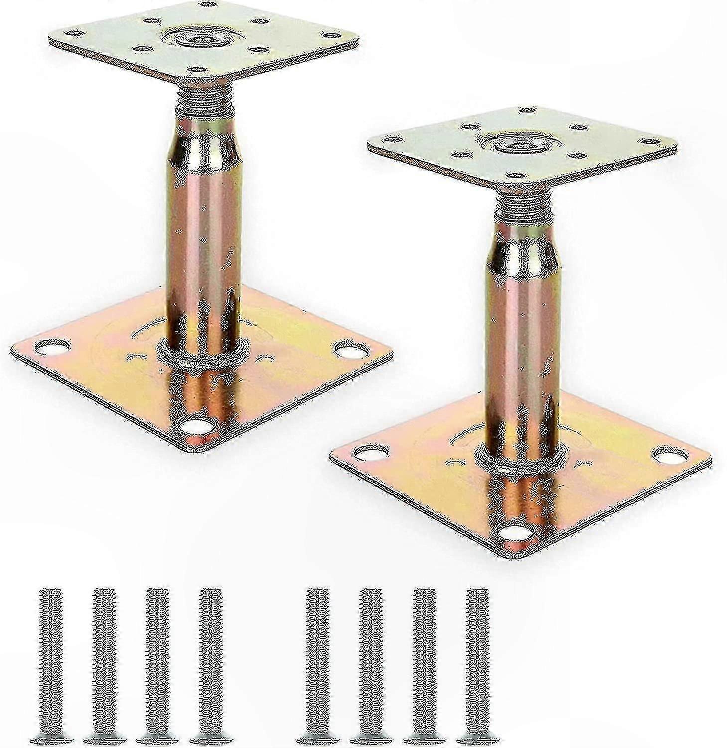 Verstellbare, Verzinkte Pfostenhalterung, 2 Stück, 100–150 Mm, Für Gebäuderahmen Und -konstruktionen Robuste Und Langlebige Lösung Für Erhöhte Konstruktionen.