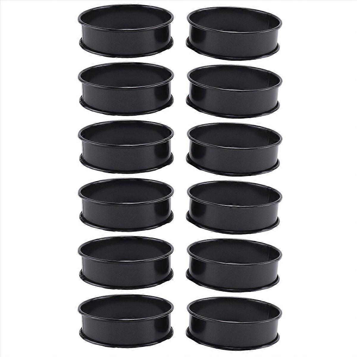 12 Antihaftbeschichtete Crumpet-ringe, 8 Cm Große Englische Muffinformen, 12er-set Für Perfekte Backergebnisse