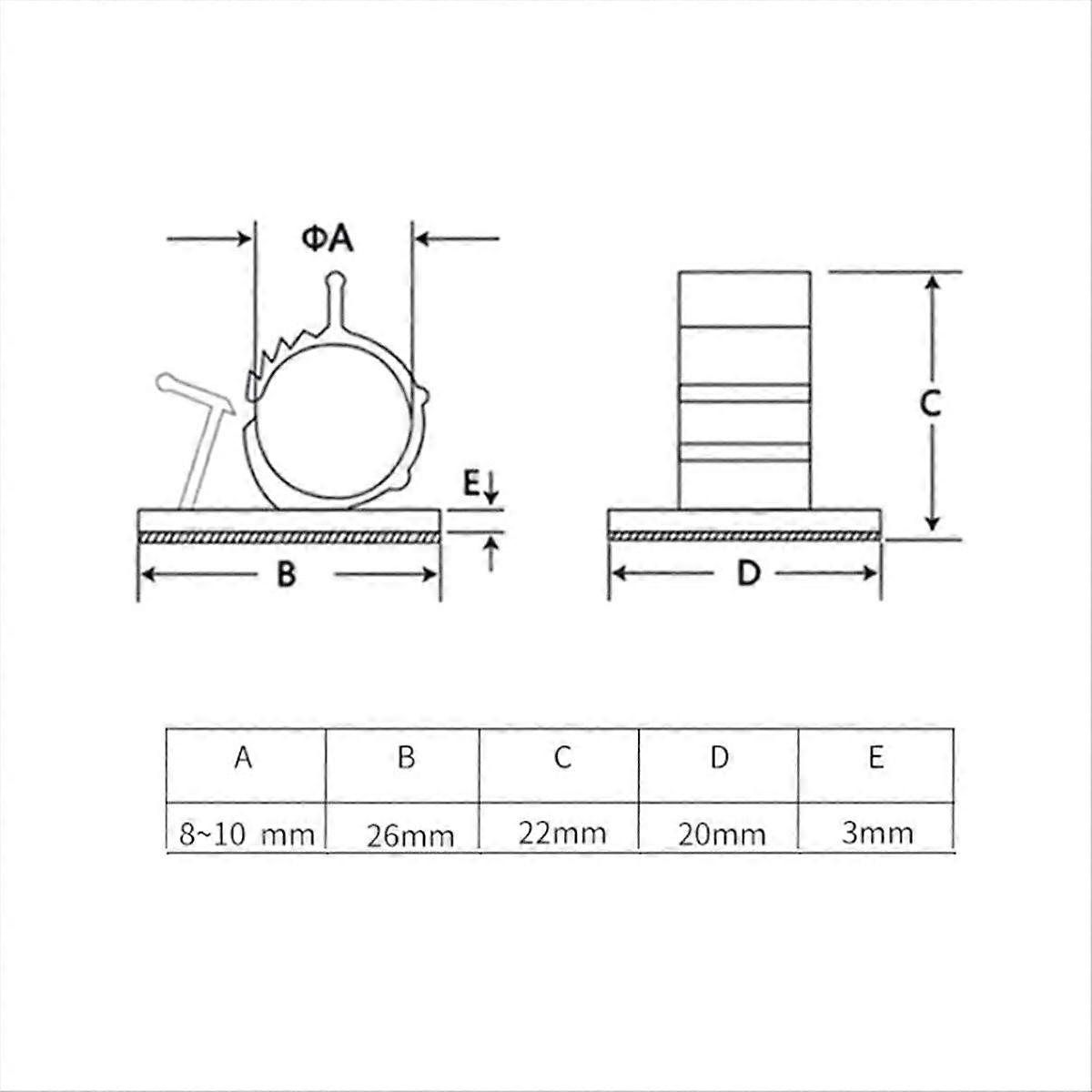 100 Selbstklebende Kabelclips, Verstellbare Drahtclips, Kabelorganisator, Selbstklebende Kabelbinder, 100er-packung, Für Den Heimgebrauch