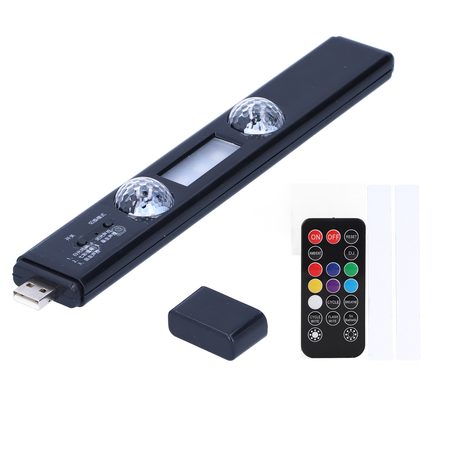Kabellose Led-autoleuchte, Ambientebeleuchtung Im Innenraum Mit Fernbedienung, Magnetische Dekoration, Individuell Anpassbare Modifikation