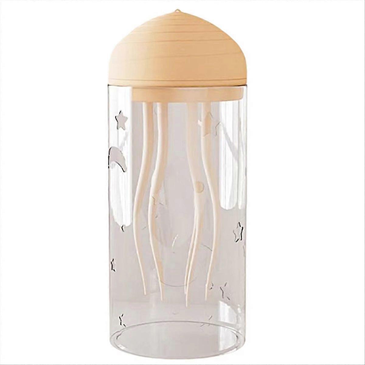 Quallen-nachtlicht, Sprachsteuerung, Led-ambientebeleuchtung, Kinderzimmerdekoration, Beruhigendes Geschenk, Sanftes Usb-licht, Aquarium-design, 7 Wechselnde Farben, Inklusive Fernbedienung