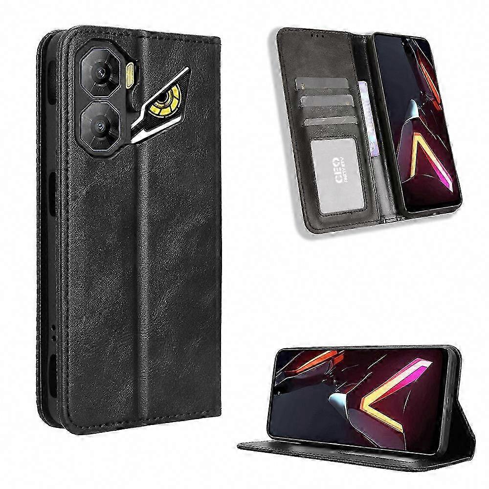 Retro-lederhülle Mit Brieftaschenfunktion Für Zte Nubia Neo 3 5g, Rückseite Mit Ständer Und Vintage-textur, Robuster Schutz Für Das Smartphone, Genarbte Oberfläche, Praktisches Accessoire Mit Aufstell