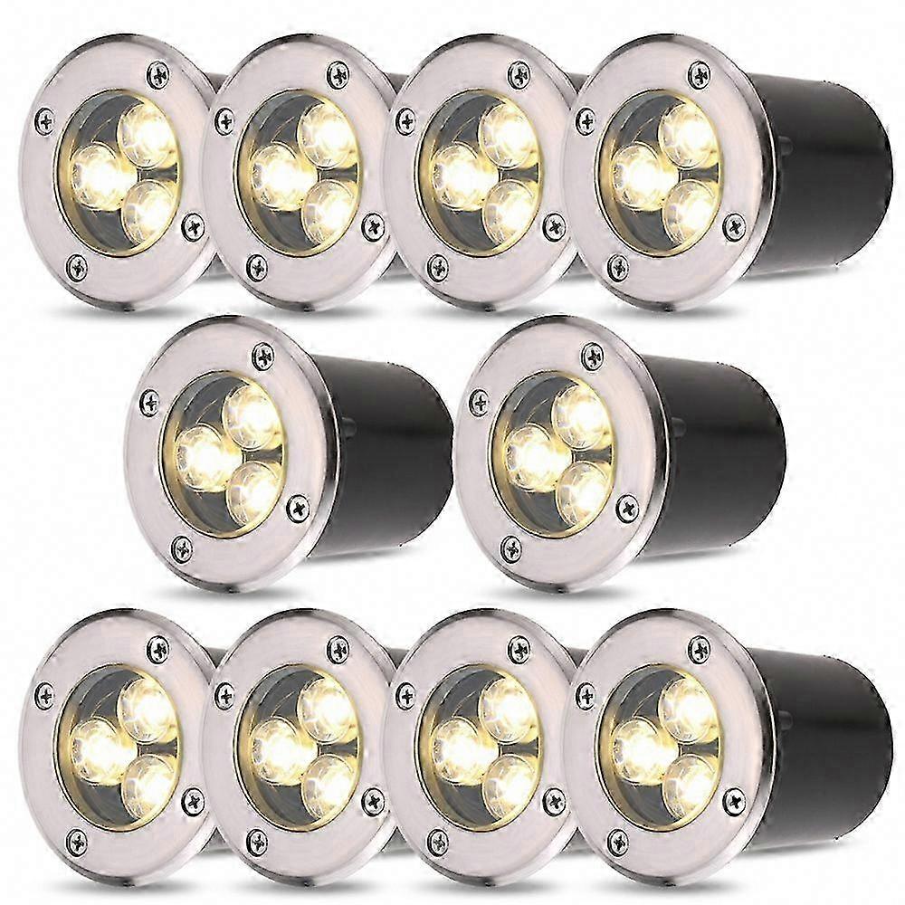 Tomshine 3w 12v Ac/dc Led-bodeneinbauleuchte, 300lm Gartenfluter, Bodenleuchte Aus Gehärtetem Glas