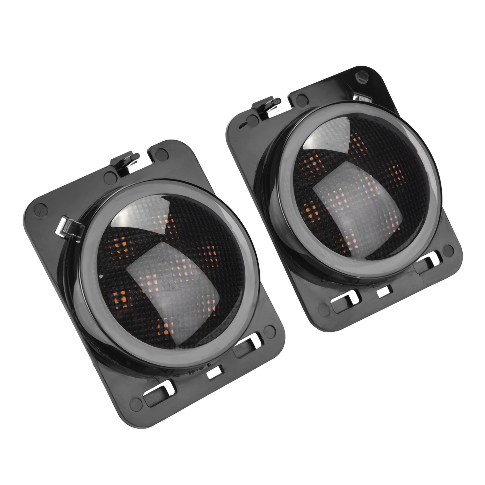 Paar Led-seitenblinker Für Jeep Wrangler Jk Kotflügel 2007-2015
