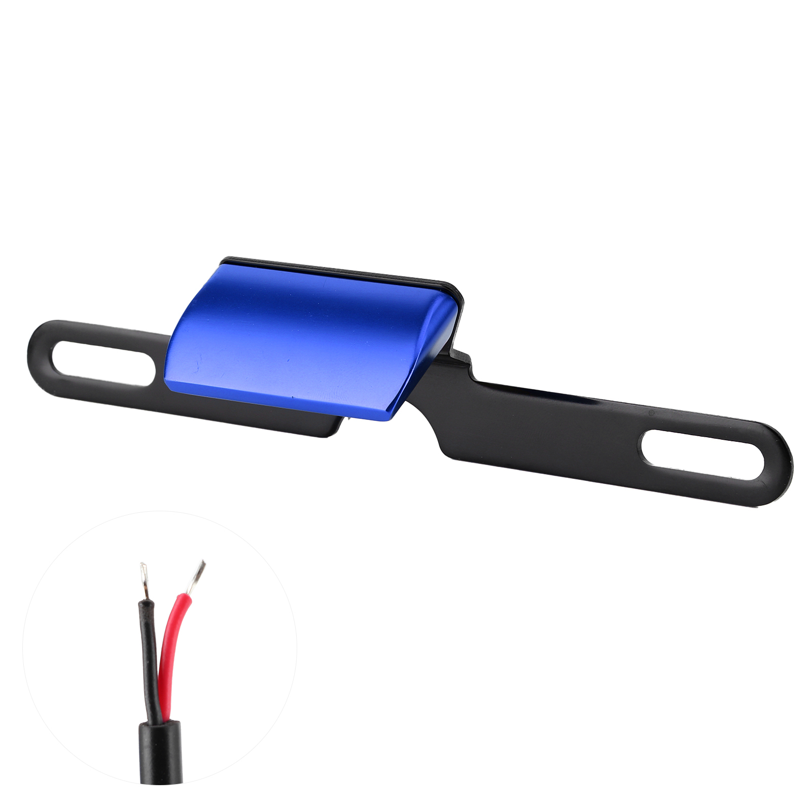 Universelle Cnc-gefräste Kennzeichenbeleuchtung Aus Aluminium Für Motorräder, 6-led-rücklicht, Blaue Kennzeichenbeleuchtung