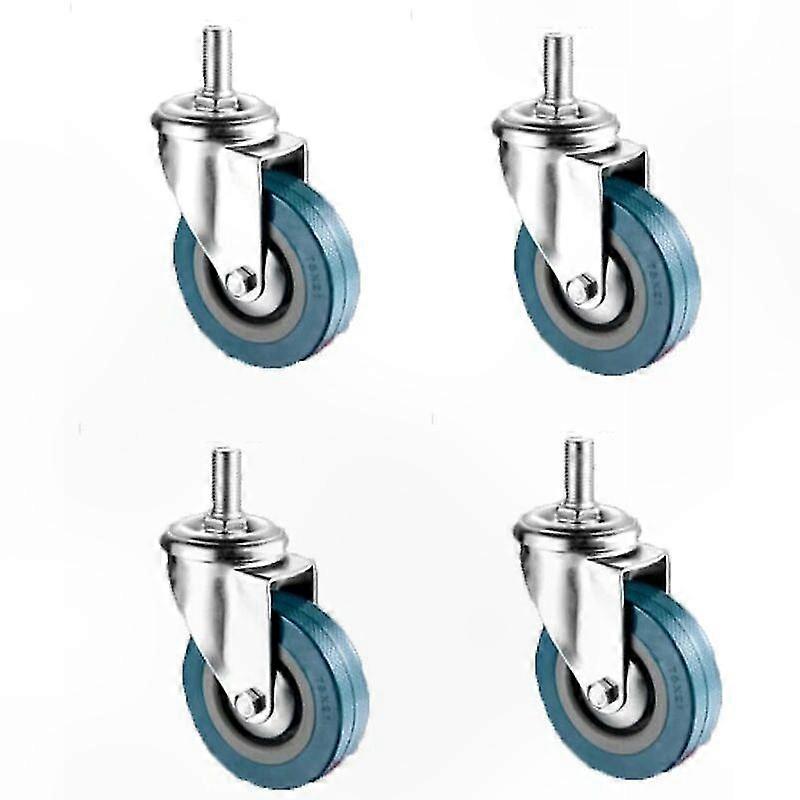 Set Mit 4 Lenkrollen 7,6 Cm Mit Schraubbefestigung, Wagenzubehör Ohne Bremse, Kompakte Lenkrollen Für Möbel Und Heimwerkerarbeiten.