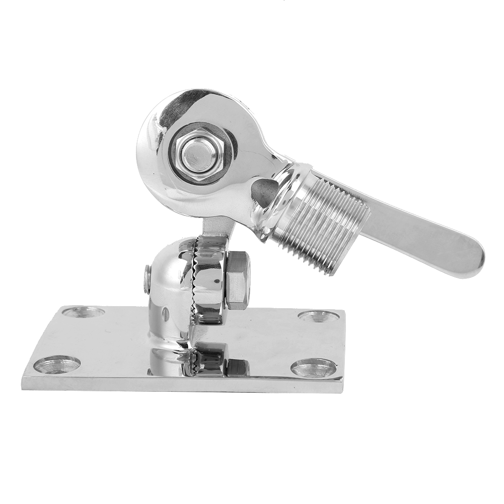 38 Mm / 1,50 Zoll Vhf-marineantennen-montagefuß Aus Edelstahl 316, Verstellbare Zweiachsenhalterung Für Marineantennen.